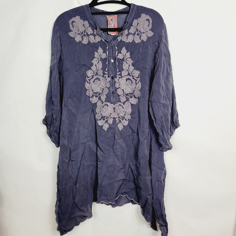 Johnny Was grey tunic - Picture 2 of 9